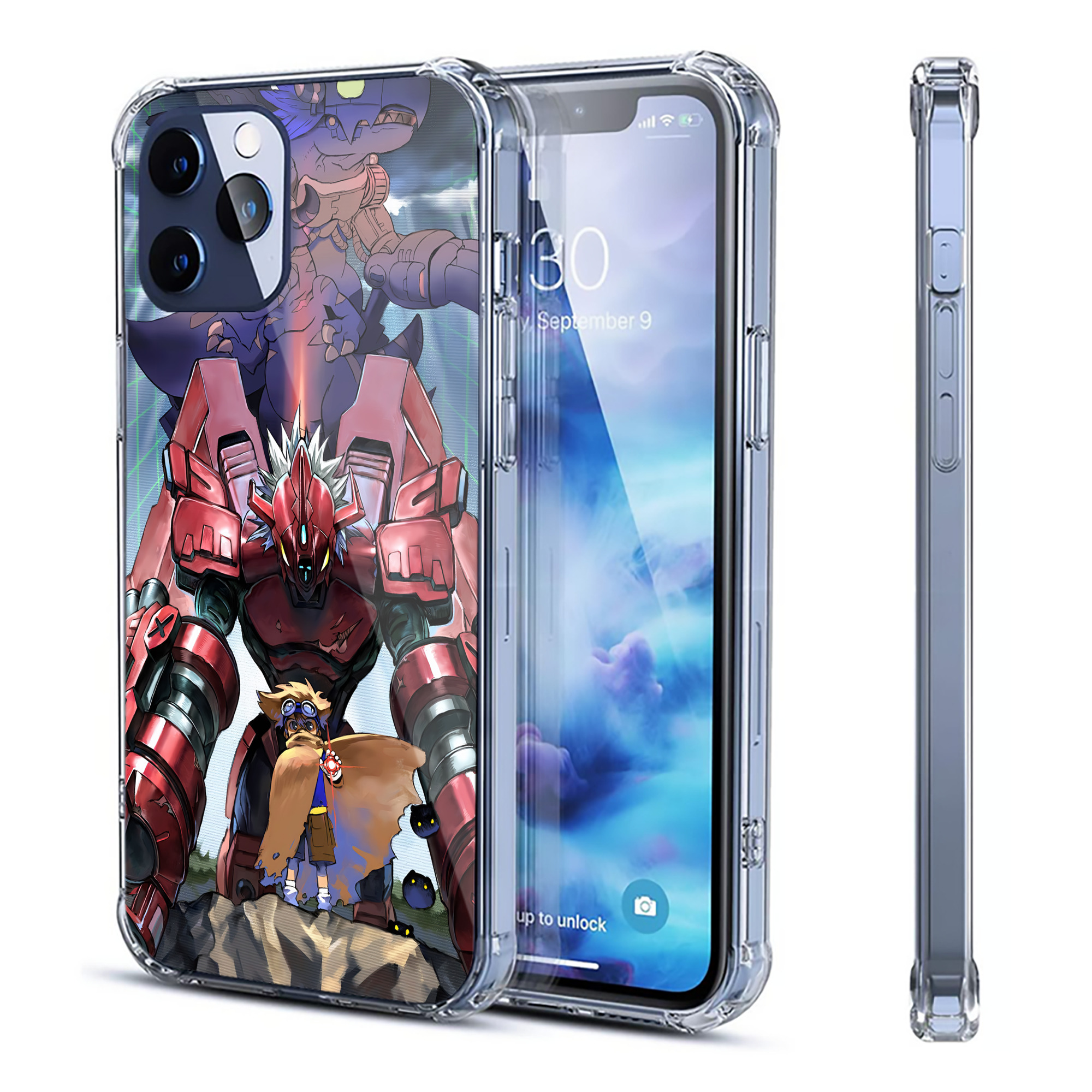 （画像用） Digimon デジタルモンスター/デジモン 【iPhone 12シリーズ対応】透明スマホケース（クリアソフトケース）